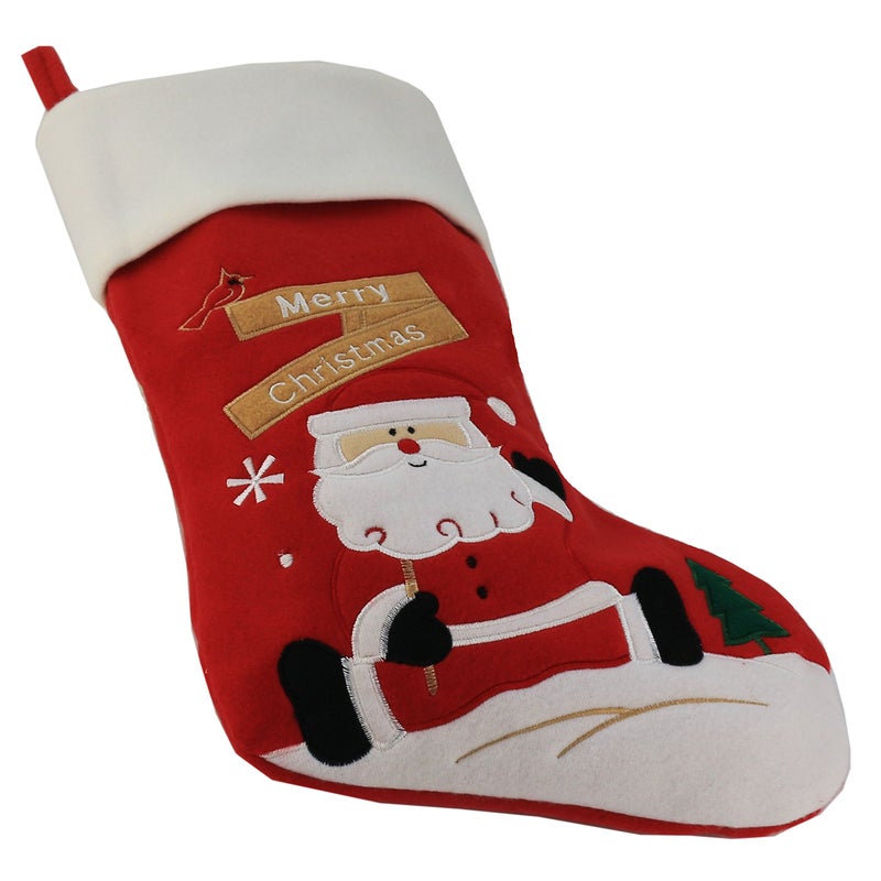 WEWILL Classic Christmas Stockings Set of 2 Santa, Snowman Xmas Character 17-Inch (Style 1) - Image 4